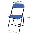 Chaise pliante BRASQ FC100 bleu-noir