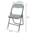 Chaise pliante BRASQ FC100 gris-noir