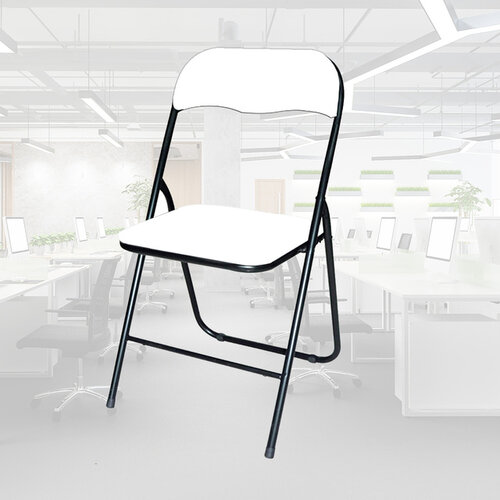 Klapstoel BRASQ FC100 Wit-zwart