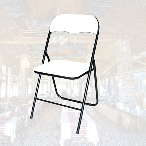 Klapstoel BRASQ FC100 Wit-zwart