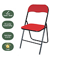 Chaise pliante BRASQ FC100 rouge-noir