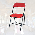 Chaise pliante BRASQ FC100 rouge-noir