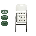 Chaise pliante BRASQ FC200 blanc-inox
