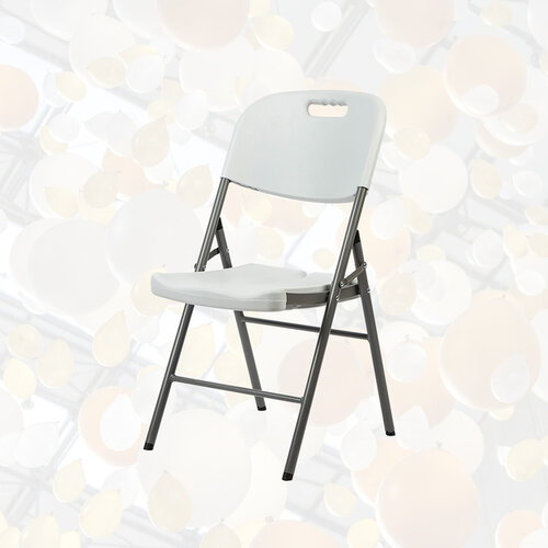 Chaise pliante BRASQ FC200 blanc-inox