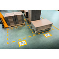 Durable Vloersticker Durable kader voor A4 documenten verwijderbaar geel 10 stuks