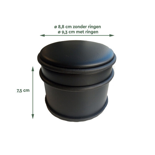 Butoir de porte BRASQ avec anneau caoutchouc noir