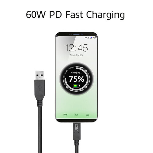 ACT Kabel ACT USB A 3.2 naar USB-C 1 meter