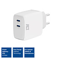 ACT Chargeur ACT 65W 2 ports USB-C blanc