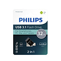 Philips Clé USB 2-en1 3.1 et USB-C Philips Midnight Black 32Go