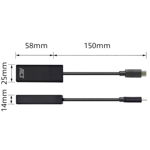 ACT Adapter ACT USB-C naar Gigabit Ethernet