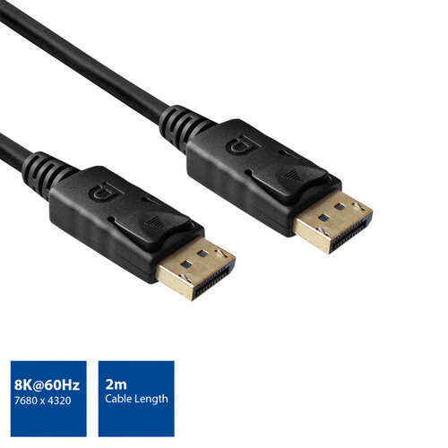 ACT Câble ACT DisplayPort 8K M-M 2m noir
