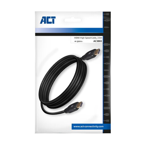 ACT Câble ACT HDMI High Speed type 1.4 2,5m