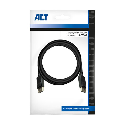 ACT Kabel ACT DisplayPort 3 meter zwart