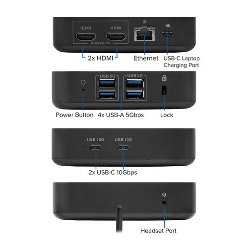 ACT Station d'accueil ACT USB-C Dual Ecran avec Power Delivery