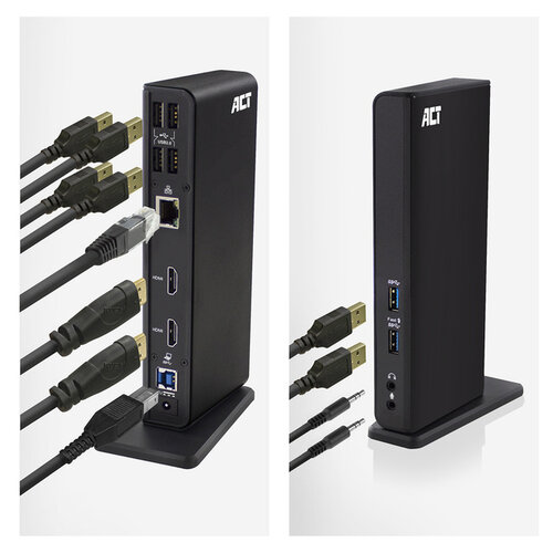 ACT Station d'accueil ACT USB-C Dual Ecran avec port de charge