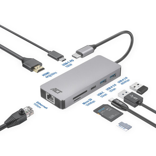 ACT Station d'accueil ACT USB-C 7-en-1