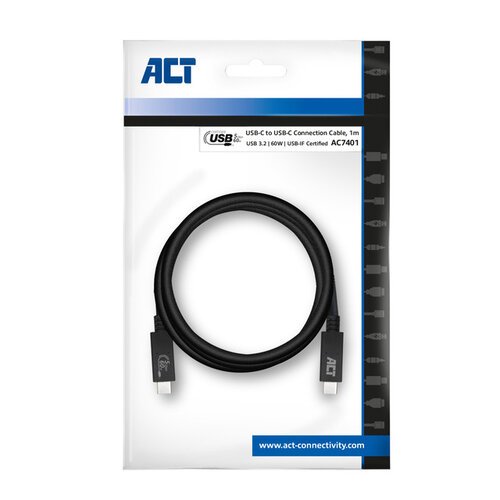 ACT Kabel ACT USB 3.2 USB-C USB-IF gecertificeerd 1 meter