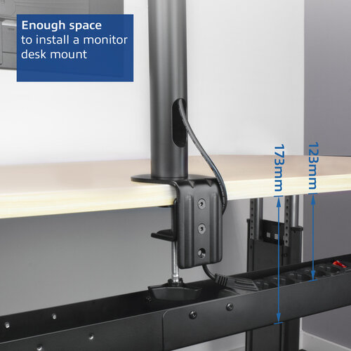 ACT Chemin de câbles extensible sous le bureau