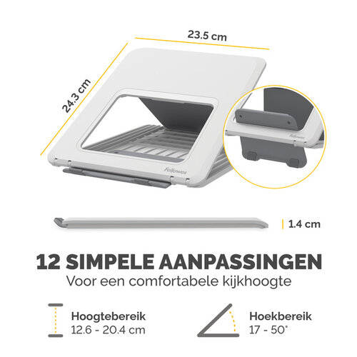 Fellowes Support ordinateur portable Fellowes Breyta blanc