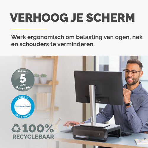 Fellowes Monitorstandaard Fellowes Breyta zwart