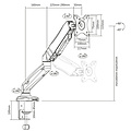 ACT Monitorarm ACT office met gasveer 1 scherm