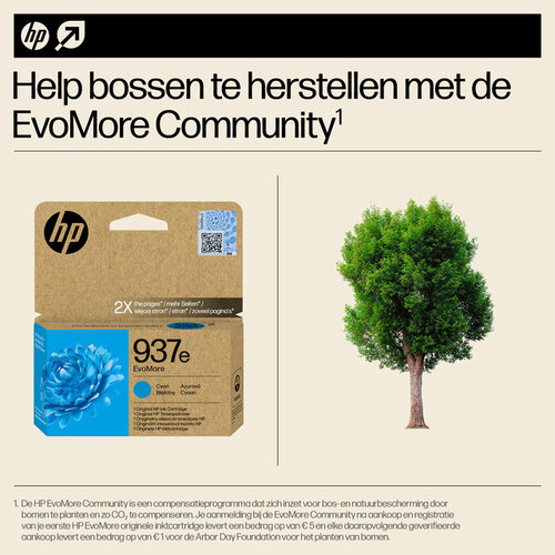 HP Inktcartridge HP 4S6W6NE 937E Evomore blauw