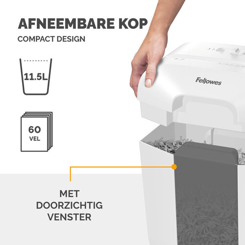Fellowes Destructeur Fellowes Powershred LX25 particules 4x37mm blanc