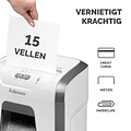 Fellowes Destructeur Fellowes Powershred 15C particules 4x40mm blanc