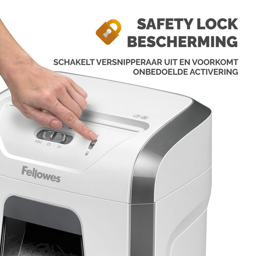 Fellowes Destructeur Fellowes Powershred 15C particules 4x40mm blanc