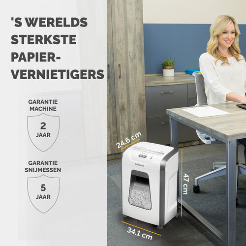 Fellowes Destructeur Fellowes Powershred 15C particules 4x40mm blanc