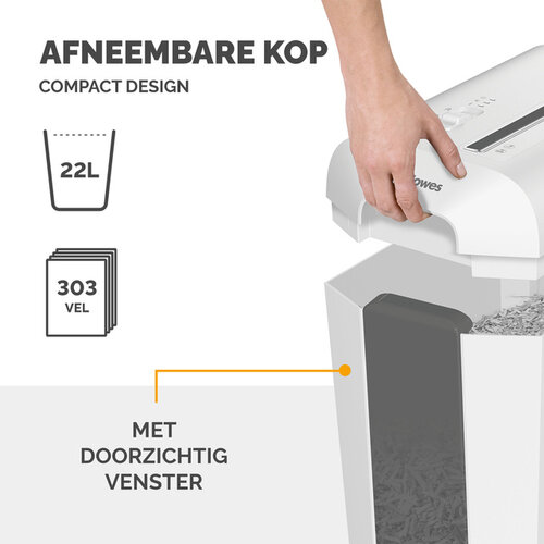 Fellowes Destructeur Fellowes Powershred LX65 particules 4x40mm blanc