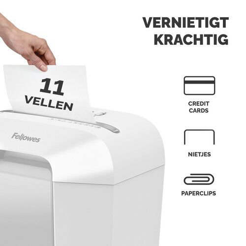 Fellowes Destructeur Fellowes Powershred LX70 particules 4x40mm blanc