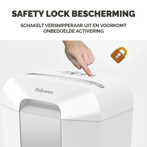 Fellowes Destructeur Fellowes Powershred LX70 particules 4x40mm blanc