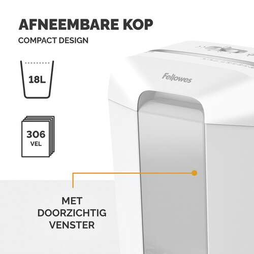 Fellowes Destructeur Fellowes Powershred LX70 particules 4x40mm blanc
