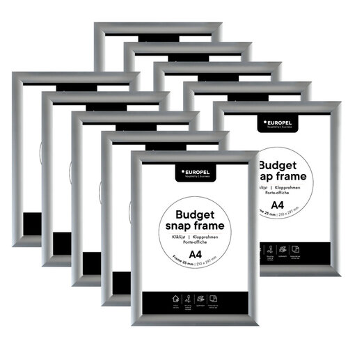 Europel Cadre clipsable Europel Budget A4 10 pièces argent