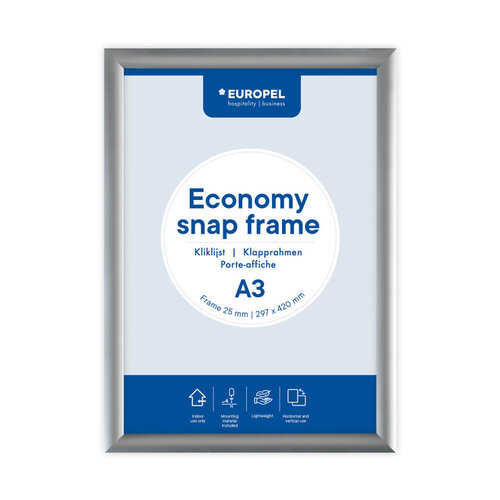 Europel Cadre clipsable Europel Economy A3 argent