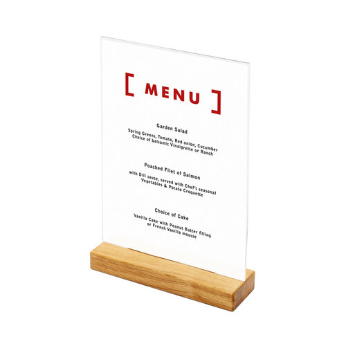 IEZZY horeca en catering Porte-menu de table IEZZY A4 bois