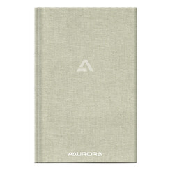 Carnet de notes Aurora A5 ligné 192 pages 80g lin gris