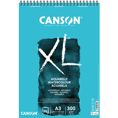 Aquarelblok Canson XL A3 30 vel 300gr spiraal