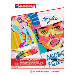 Olie- en Acrylblok edding 30010 A4 10 vel 300 gram wit