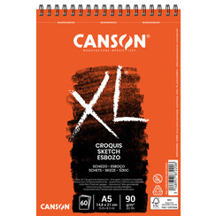 Bloc à esquisse Canson XL A5 60 feuilles 90g spirale