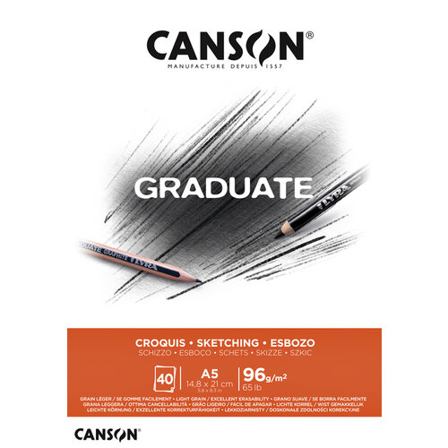 Canson Schetsboek Canson Graduate Croquis A5 96gr 40 vel