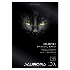 Tekenblok Aurora A4 20 vel 120 gram gekleurd tekenpapier