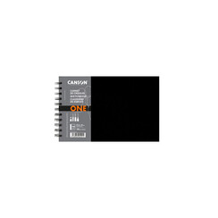 Tekenboek Canson One Art Book 80 witte vellen 100gr 216x140mm zwart