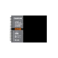 Tekenboek Canson One Art Book 80 witte vellen 100gr 279x216mm zwart
