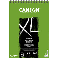Bloc dessin Canson XL Dessin A3 160g spirale 50 feuilles