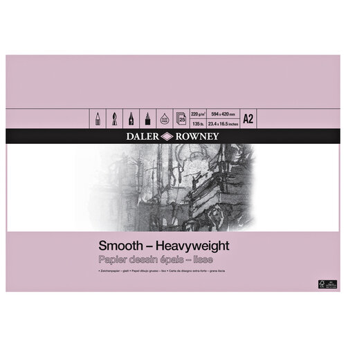 Daler Blok Daler glad papier 220gr A2 25 vel