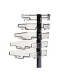 Hansa Corbeilles à courrier Hanza 5 corbeilles colonne pivotante 360 degrés noir
