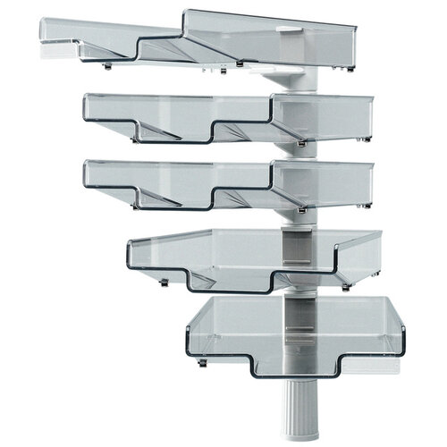 Hansa Corbeilles à courrier Hanza 5 corbeilles colonne pivotante 360 degrés gris