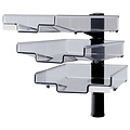 Hansa Corbeilles à courrier Hanza 3 corbeilles colonne pivotante 360 degrés noir
